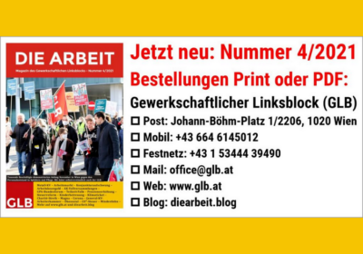 „DIE ARBEIT“ NUMMER 4/2021