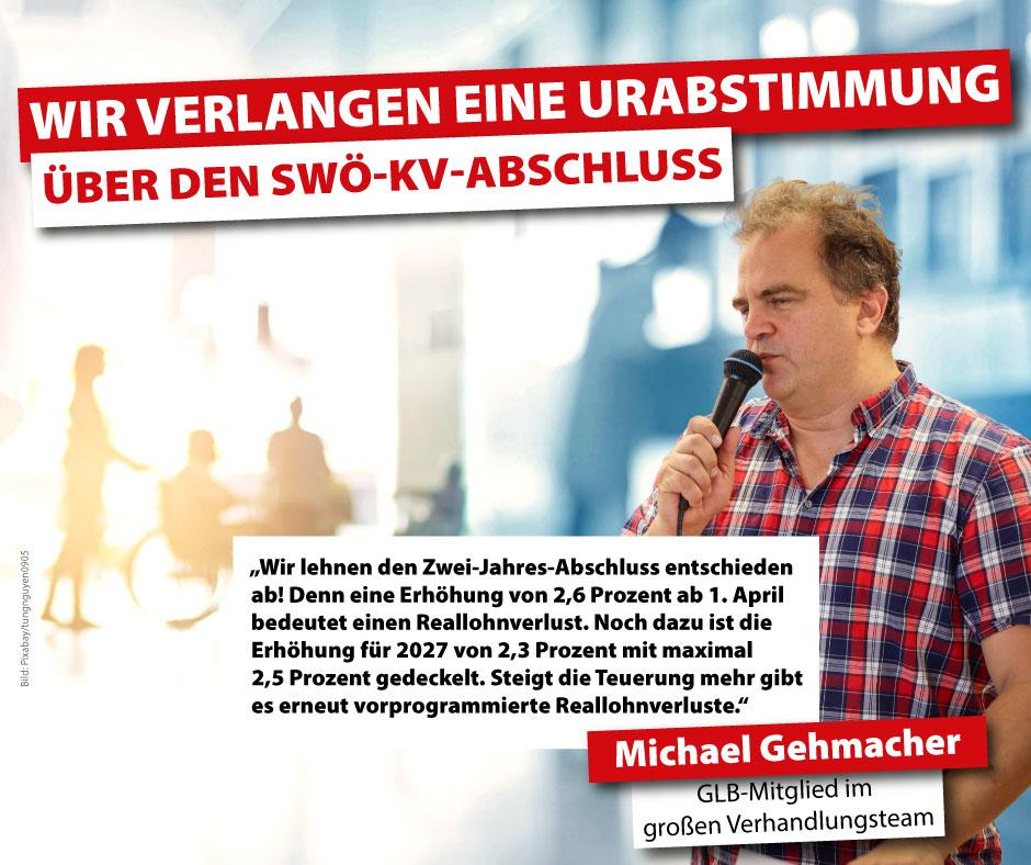 Sozialwirtschaft: GLB fordert Urabstimmung über den vereinbarten KV-Abschluss