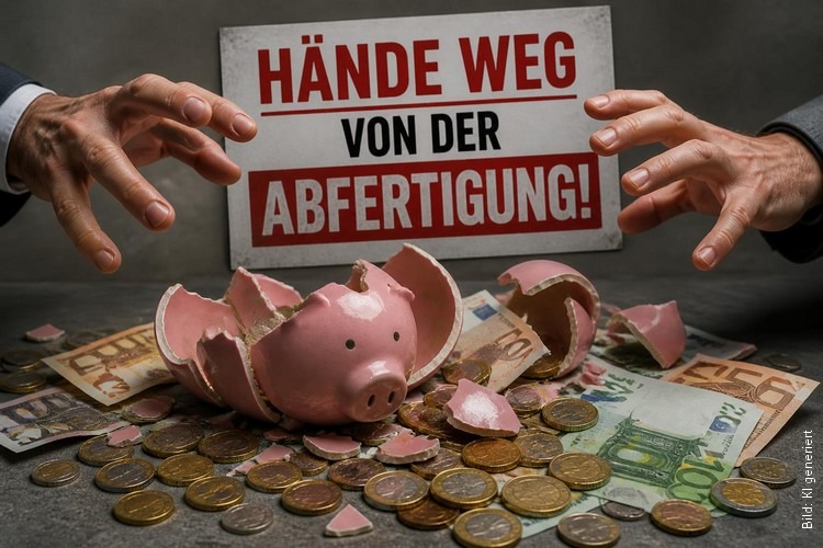 Hände weg von der Abfertigung
