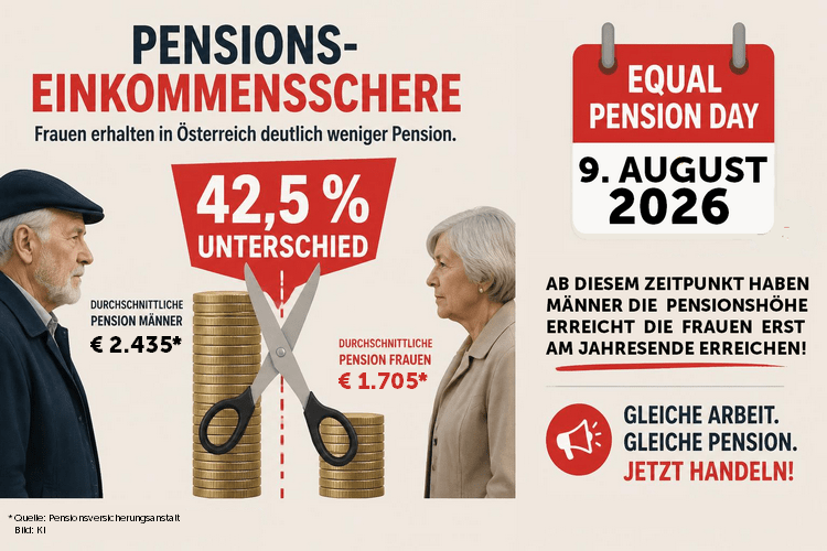 Später in Pension verkleinert nicht die Pensionsschere